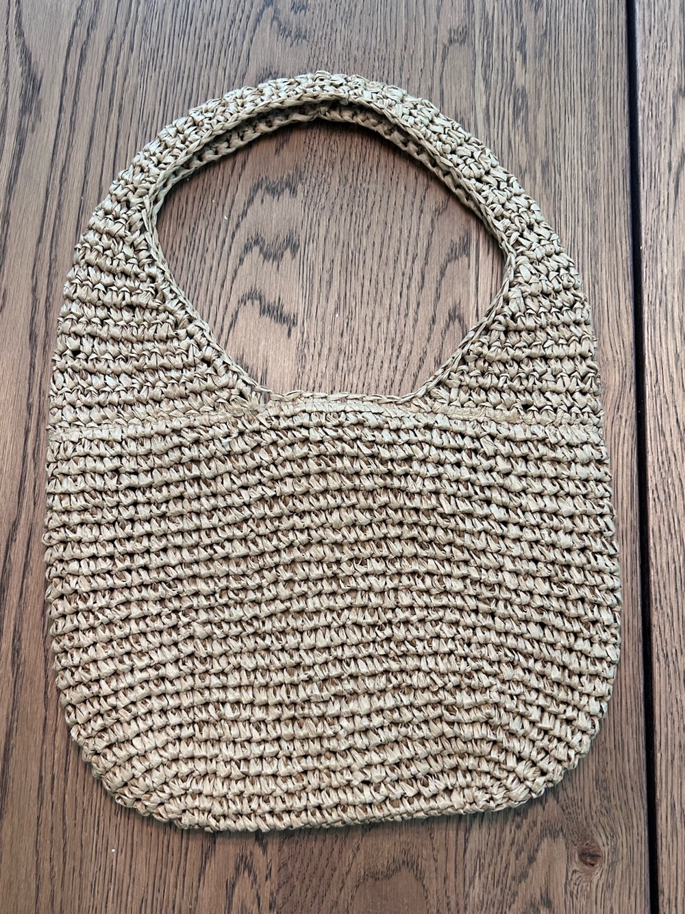Woven Straw Hobo Bag